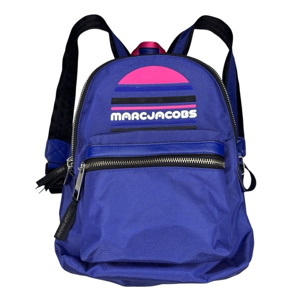 Marc Jacobs Handbags - MARC JACOBS | Nylon Logo Backpack | Blue Pink Black